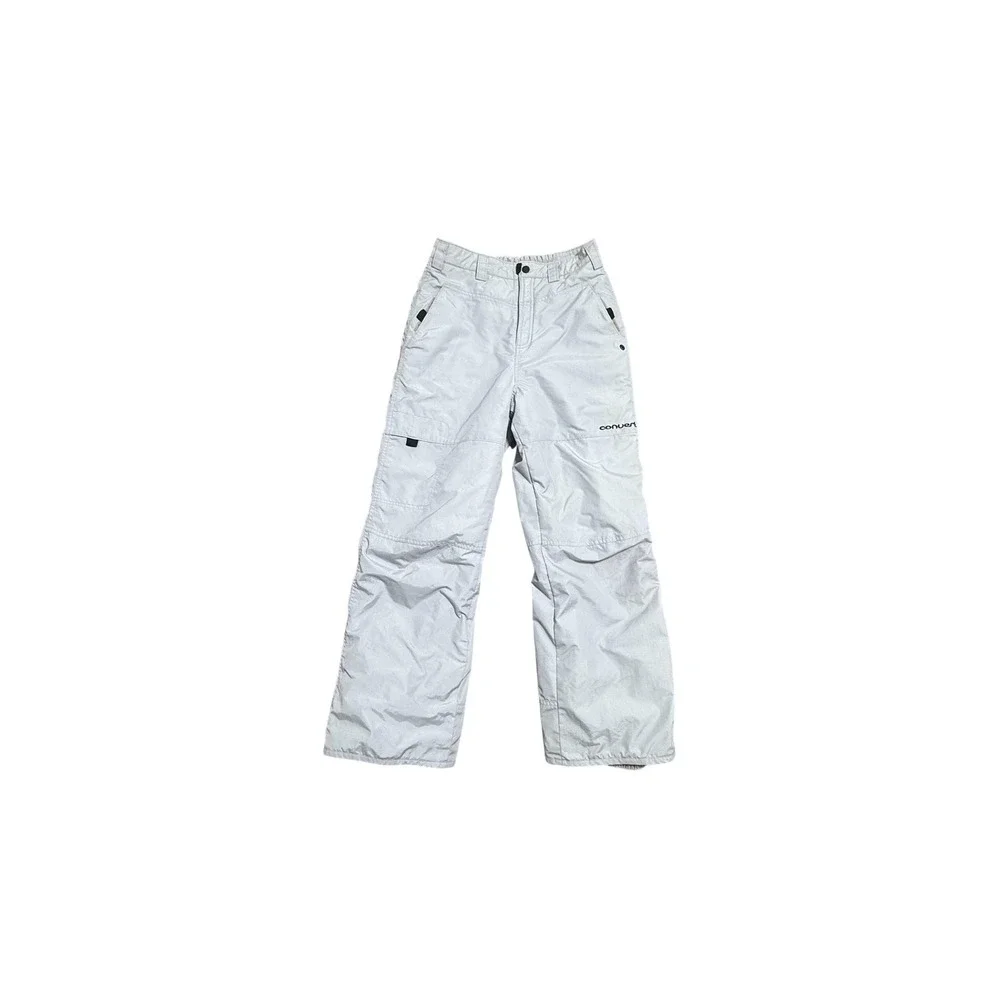 Columbia Ski Snow Pants Youth 14-16 Gray Insulated Nylon Convert Winter‎ Outdoor